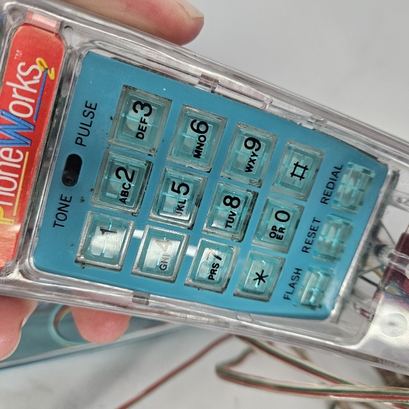 Vintage Unisonic 6900 1980's Clear See Through Push Button Phone Untested Broke? - Picture 6 of 12